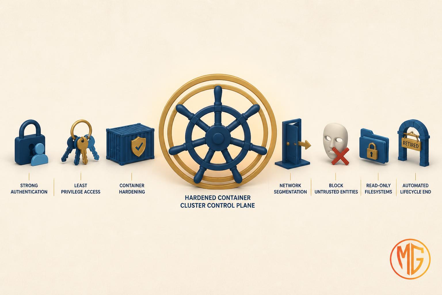 Illustration for Kubernetes Security 2026: Stable Features From 1.32 to 1.36 to Turn On, covering Kubernetes, Cloud Security, DevSecOps